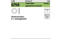 2000 Stück, ~DIN 6798 Federstahl Form A galvanisch verzinkt Fächerscheiben, außengezahnt - Abmessung: A 6,4