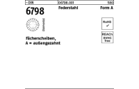 2000 Stück, ~DIN 6798 Federstahl Form A Fächerscheiben, außengezahnt - Abmessung: A 8,4