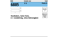 100 Stück, DIN 6885 A 4 Form A Passfedern, hohe Form, rundstirnig ohne Bohrung(en) - Abmessung: A 3 x 3 x 20