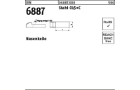 10 Stück, DIN 6887 Stahl C45+C Nasenkeile - Abmessung: 14 x 9 x 90