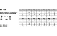 500 Stück, DIN 6912 010.9 Zylinderschrauben mit Innensechskant, niedriger Kopf, mit Schlüsselführung - Abmessung: M 6 x 12