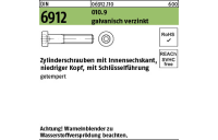 500 Stück, DIN 6912 010.9 galvanisch verzinkt Zylinderschrauben mit Innensechskant, niedriger Kopf, mit Schlüsselführung - Abmessung: M 6 x 12