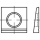 1 Stück, DIN 6917 Stahl vergütet Scheiben, vierkant, keilförmig 14%, für HV-verbindung an Doppel-T-Trägern - Abmessung: 17
