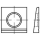 1 Stück, DIN 6917 Stahl vergütet feuerverzinkt Scheiben, vierkant, keilförmig 14%, für HV-verbindung an Doppel-T-Trägern - Abmessung: 25