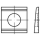 1 Stück, DIN 6918 Stahl vergütet feuerverzinkt Scheiben, vierkant, keilförmig 8%, für HV-verbindungen an U-Profilen - Abmessung: 21