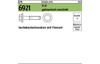 500 Stück, DIN 6921 8.8 galvanisch verzinkt Sechskantschrauben mit Flansch - Abmessung: M 6 x 12