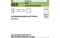50 Stück, DIN 6921 10.9 galvanisch verzinkt Sechskantschrauben mit Flansch - Abmessung: M 16 x 35
