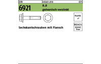 50 Stück, DIN 6921 8.8 galvanisch verzinkt Sechskantschrauben mit Flansch - Abmessung: M 16 x 60