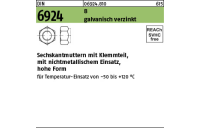 200 Stück, DIN 6924 8 galvanisch verzinkt Sechskantmuttern mit Klemmteil, mit nichtmetallischem Einsatz - Abmessung: M 4