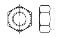 500 Stück, DIN 6925 10 flZn/TL 480h (zinklamellenbesch.) Sechskantmuttern mit Klemmteil, Ganzmetallmuttern - Abmessung: M 8