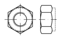 500 Stück, ~ISO 7040 A 2 Sechskantmuttern mit Klemmteil, mit nichtmetallischem Einsatz, hohe Form - Abmessung: M 8