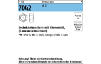 1000 Stück, ISO 7042 A 2 Sechskantmuttern mit Klemmteil, Ganzmetallmuttern - Abmessung: M 3