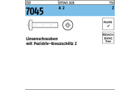 1000 Stück, ISO 7045 A 2 Z Linsenschrauben mit Pozidriv-Kreuzschlitz Z - Abmessung: M 1,6 x 3 -Z