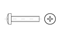 1000 Stück, ISO 7045 A 4 H Linsenschrauben mit Phillips-Kreuzschlitz H - Abmessung: M 1,6 x 3 -H