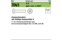 2000 Stück, ISO 7045 4.8 H galv. verz. 8 DiSP Linsenschrauben mit Phillips-Kreuzschlitz H - Abmessung: M 3 x 6-H