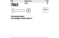 2000 Stück, ISO 7045 4.8 H Linsenschrauben mit Phillips-Kreuzschlitz H - Abmessung: M 3 x 12 -H