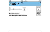 2000 Stück, ISO 7046-2 A 2 H Senkschrauben mit Phillips-Kreuzschlitz H - Abmessung: M 1,6 x 3 -H