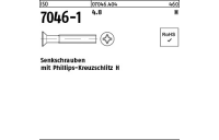 2000 Stück, ISO 7046-1 4.8 H Senkschrauben mit Phillips-Kreuzschlitz H - Abmessung: M 2,5 x 6 -H