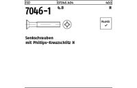 200 Stück, ISO 7046-1 4.8 H Senkschrauben mit Phillips-Kreuzschlitz H - Abmessung: M 6 x 30 -H