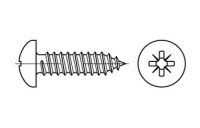 2000 Stück, ISO 7049 Stahl, geh. Form C-Z galvanisch verzinkt Linsenkopf-Blechschrauben mit Spitze, mit Pozidriv-Kreuzschlitz Z - Abmessung: 2,2x 9,5 -C-Z