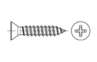 1000 Stück, ISO 7050 A 2 Form C-H Senk-Blechschrauben mit Spitze, mit Phillips-Kreuzschlitz H - Abmessung: 2,9 x 22 -C-H