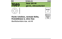 500 Stück, ISO 7089 Stahl 200 HV gal Zn,nitrocarburiert (salzbadnitriert) Flache Scheiben, normale Reihe, Produktklasse A, ohne Fase - Abmessung: 12