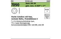 1000 Stück, ISO 7090 Stahl 200 HV galv. verz. 8 DiSP + S Flache Scheiben mit Fase, normale Reihe, Produktklasse A - Abmessung: 5