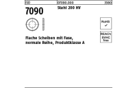 200 Stück, ISO 7090 Stahl 200 HV Flache Scheiben mit Fase, normale Reihe, Produktklasse A - Abmessung: 20