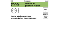 50 Stück, ISO 7090 Stahl 200 HV galvanisch verzinkt Flache Scheiben mit Fase, normale Reihe, Produktklasse A - Abmessung: 36