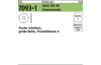 500 Stück, ISO 7093-1 Stahl 200 HV feuerverzinkt Flache Scheiben, große Reihe, Produktklasse A - Abmessung: 8