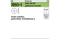 100 Stück, ISO 7093-1 Stahl 200 HV galvanisch verzinkt Flache Scheiben, große Reihe, Produktklasse A - Abmessung: 16