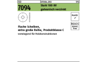 100 Stück, ISO 7094 Stahl 100 HV galvanisch verzinkt Flache Scheiben, extra große Reihe, Produktklasse C - Abmessung: 8