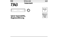 500 Stück, DIN 7343 Federstahl Spiral-Spannstifte, Regelausführung - Abmessung: 6 x 18