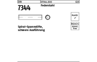 1000 Stück, DIN 7344 Federstahl Spiral-Spannstifte, schwere Ausführung - Abmessung: 2,5 x 12