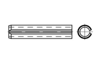 100 Stück, DIN 7346 Federstahl Spannstifte (Spannhülsen), leichte Ausführung - Abmessung: 5 x 80