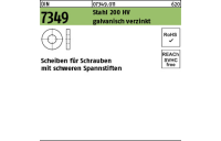 1000 Stück, DIN 7349 Stahl 200HV galvanisch verzinkt Scheiben für Schrauben mit schweren Spannstiften - Abmessung: 6,4 x17 x 3