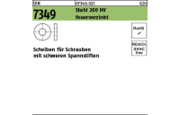 100 Stück, DIN 7349 Stahl 200HV feuerverzinkt Scheiben für Schrauben mit schweren Spannstiften - Abmessung: 10,5 x25 x 4