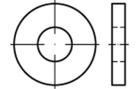 50 Stück, DIN 7349 A 2 100 HV Scheiben für Schrauben mit schweren Spannstiften - Abmessung: 13 x30 x 6