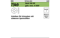 25 Stück, DIN 7349 Stahl 100HV galv. verz. 8 DiSP Scheiben für Schrauben mit schweren Spannstiften - Abmessung: 21 x 44 x 8