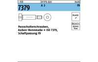 50 Stück, ~ISO 7379 A 2 f9 Pass-Schulterschrauben, Schaftpassung f9 - Abmessung: 6 f9 M 5 x 10