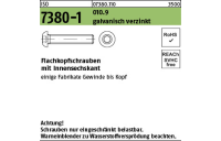 500 Stück, ISO 7380-1 010.9 galvanisch verzinkt Flachkopfschrauben mit Innensechskant - Abmessung: M 3 x 30