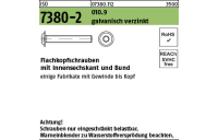 500 Stück, ISO 7380-2 010.9 galvanisch verzinkt Flachkopfschrauben mit Innensechskant und Bund - Abmessung: M 4 x 6