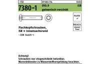 500 Stück, ~ISO 7380-1 010.9 ISR galvanisch verzinkt Flachkopfschrauben, mit Innensechsrund - Abmessung: M 4 x 8 -T20