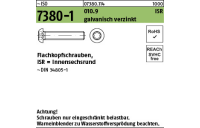 500 Stück, ~ISO 7380-1 010.9 ISR galvanisch verzinkt Flachkopfschrauben, mit Innensechsrund - Abmessung: M 4 x 10 -T20