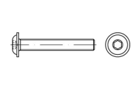 100 Stück, ISO 7380-2 010.9 galvanisch verzinkt Flachkopfschrauben mit Innensechskant und Bund - Abmessung: M 10 x 40