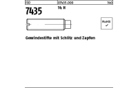 100 Stück, ISO 7435 14 H Gewindestifte mit Schlitz und Zapfen - Abmessung: M 8 x 25