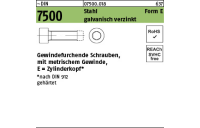 2000 Stück, ~DIN 7500 Stahl Form E galvanisch verzinkt Gewindefurchende Schrauben, ISK, metr. Gewinde, Zylinderkopf - Abmessung: E M 4 x 8