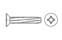2000 Stück, DIN 7516 Stahl Form D-H galvanisch verzinkt Senk-Schneidschrauben mit Kopf nach DIN 965, KS -H - Abmessung: DM 3 x 16 -H