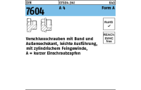 10 Stück, DIN 7604 A 4 Form A verschlussschrauben mit Bund und Ask., leichte Ausführung, mit zyl. Fein-Gew. - Abmessung: AM 10 x 1