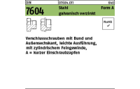 50 Stück, DIN 7604 Stahl Form A galvanisch verzinkt verschlussschrauben mit Bund und Ask., leichte Ausführung, mit zyl. Fein-Gew. - Abmessung: AM 16 x 1,5